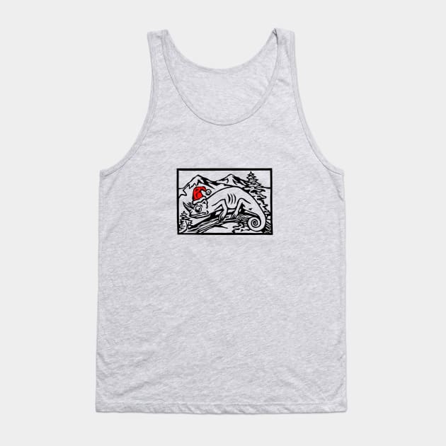 Christmas Chameleon Tank Top by vokoban